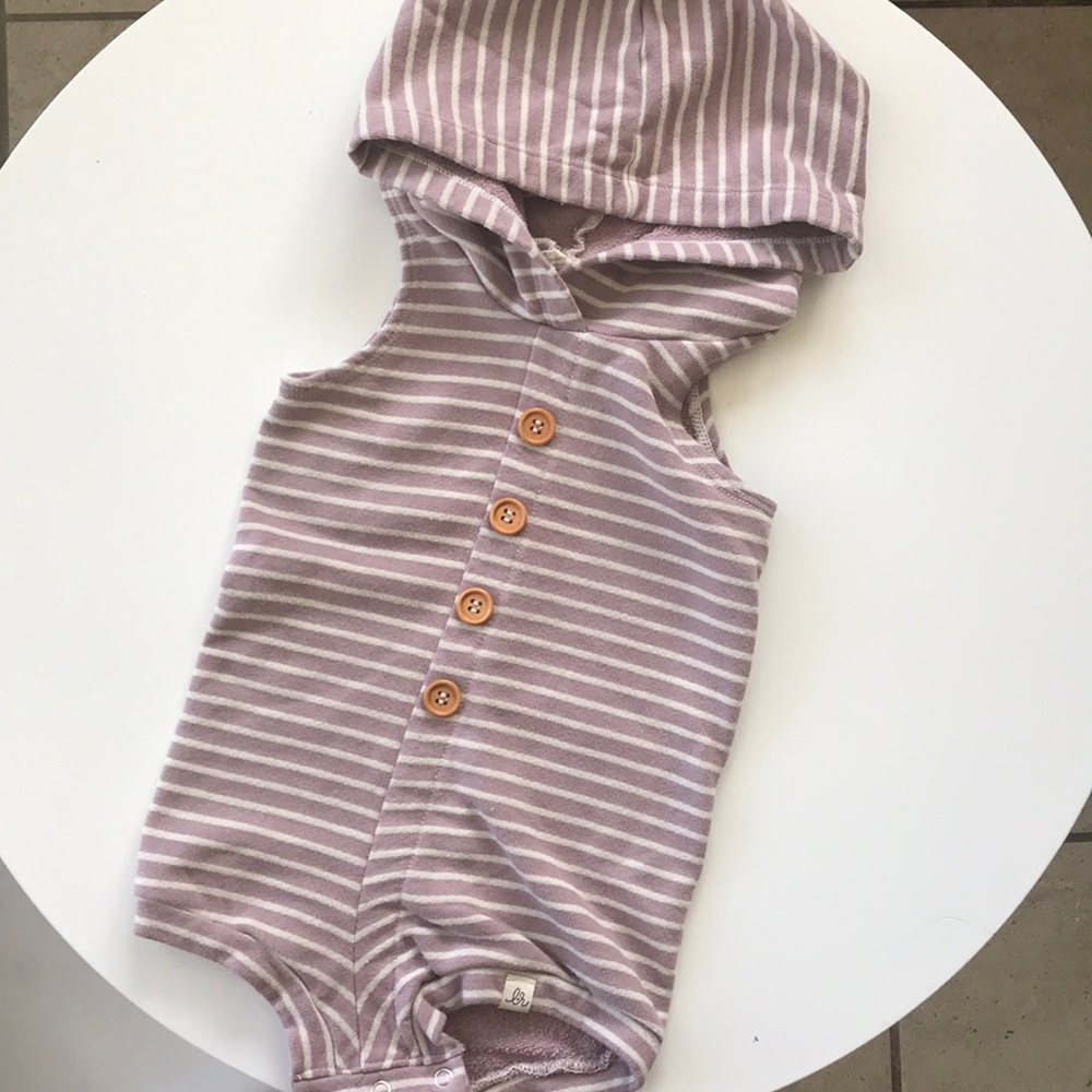 2t Lulu & Roo hooded dusk stripe beach romper
